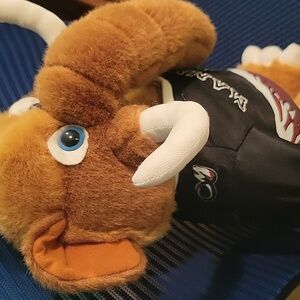 Wooley Colorado Mammoth mascots wearing jersey #1.  25.5 in tall.  NWOT